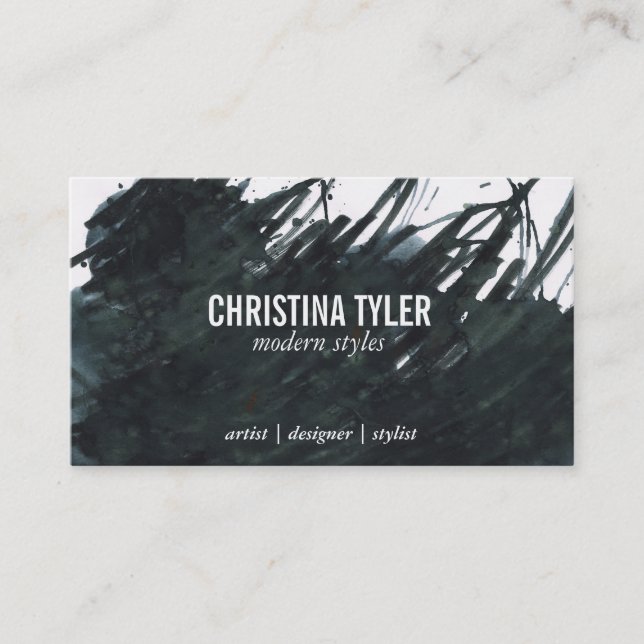 Carte De Visite Encre 2 | Black (Devant)