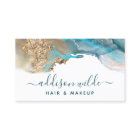 Encre D'Aquarelle Liquide D'Art Moderne Bleu Et Or