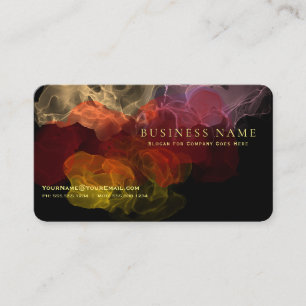 Carte De Visite Encre liquide intense Abstraite sur noir