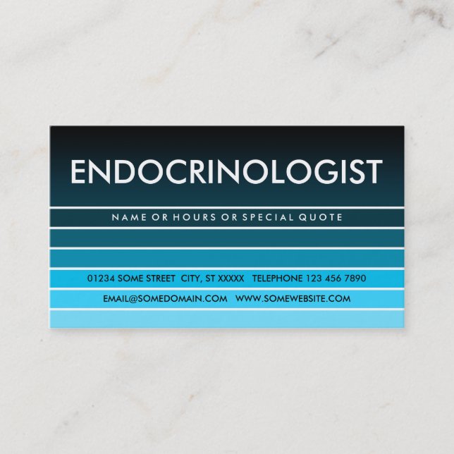 CARTE DE VISITE ENDOCRINOLOGISTE (Devant)