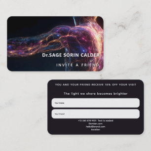 Carte De Visite Énergie Aura Courant Radiante
