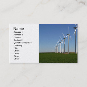 Carte De Visite Énergie de substitution - l'énergie verte