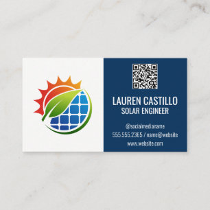 Carte De Visite Énergie écologique   Panneaux solaires énergie