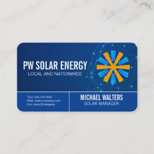 Carte De Visite Énergie éolienne solaire Entreprise d'énergie él