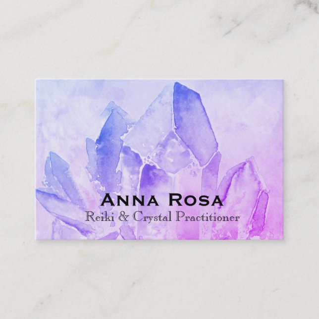 Carte De Visite *~* Energie Guérisseur Reiki Crystal Reiki Master  (Devant)