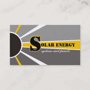 Carte De Visite Énergie/puissance solaire sources alternatives