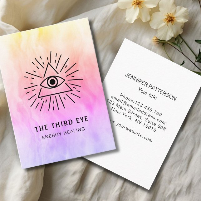 Carte De Visite Énergie Reiki Spirituelle (Energy Heiler Reiki Spirituell Business Card)