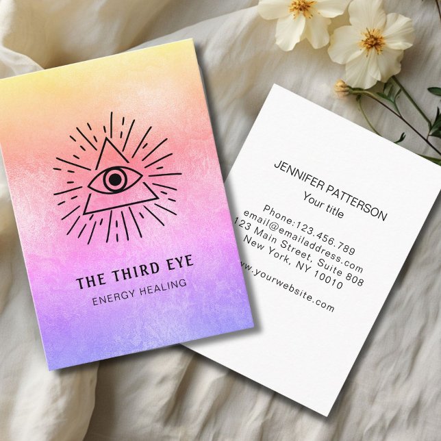 Carte De Visite Énergie Reiki Spirituelle (Energy Heiler Reiki Spirituell Business Card)