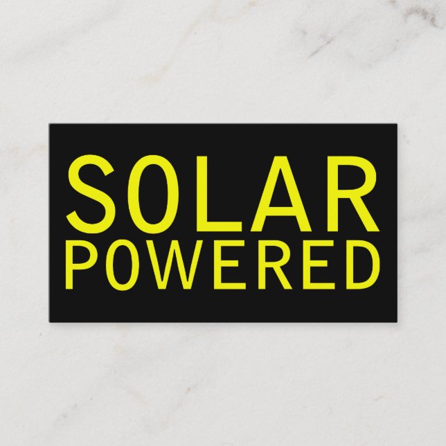 Carte De Visite énergie solaire (Devant)