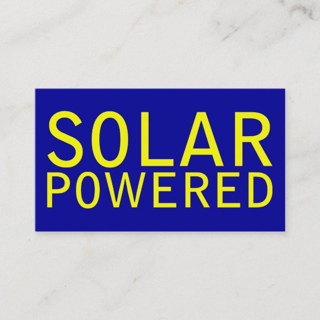 Carte De Visite énergie solaire (Devant)