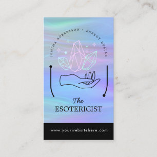 Carte De Visite Energy Healer, Reiki, Tarot, Esoteric Crystals Bus