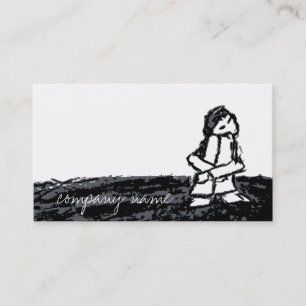 Carte De Visite enfant faisant le coin