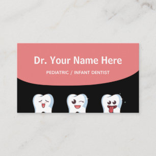Carte De Visite Enfant pédiatrique Dentiste Enfants Docteur Dents