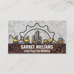 Carte De Visite Engin de construction   Véhicules de travail   Sol
