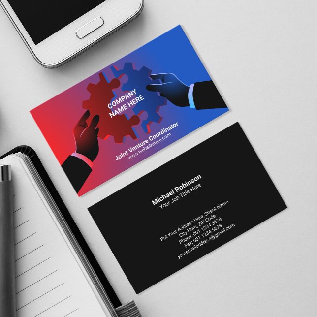 Carte De Visite Engrenages | Concept d'acquisition de fusions d'en (Créateur téléchargé)