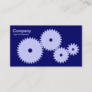 Carte De Visite Engrenages - Poudre bleu sur Dp Navy