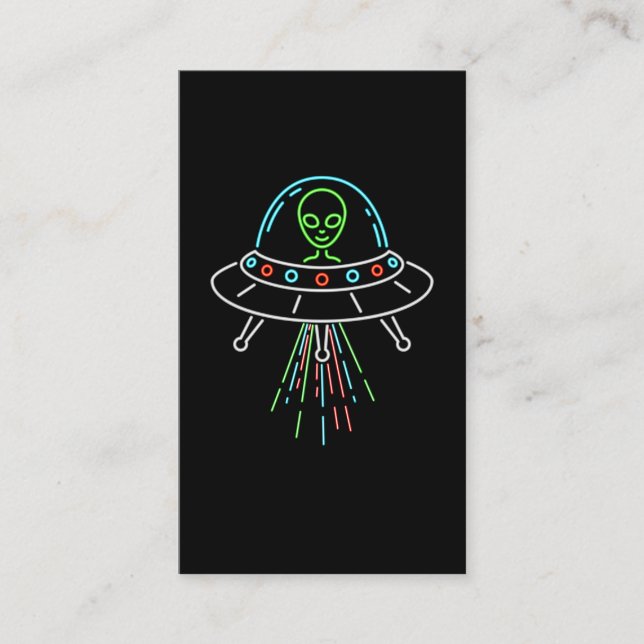 Carte De Visite Enlèvement d'Alien couleur UFO mignon (Devant)