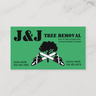 Carte De Visite Enlèvement d'arbres verts ou défrichage