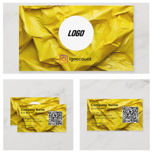 Carte De Visite Enlèvement de déchets jaunes