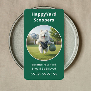 Carte De Visite Enlèvement Écologique des Déchets d'Animaux de Com