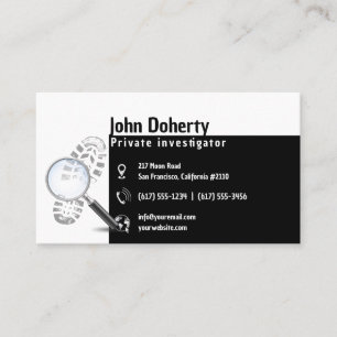 Carte De Visite Enquête privée Inspecteur professionnel