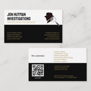 Carte De Visite Enquête privée   Inspecteur professionnel