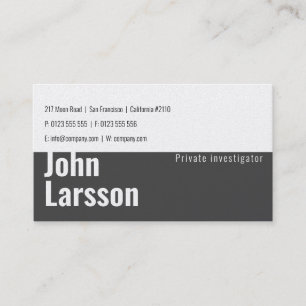 Carte De Visite Enquêteur privé   Inspecteur