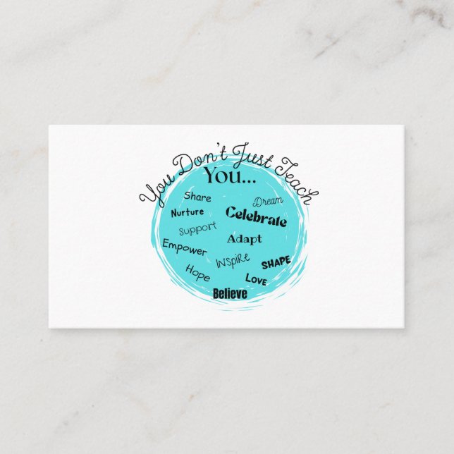 Carte de visite enseignant (Devant)