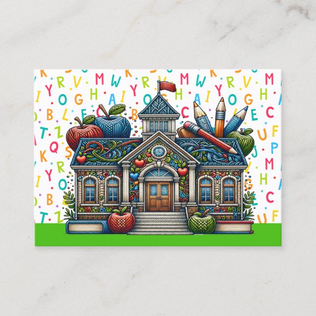 Carte de visite enseignant (Devant)