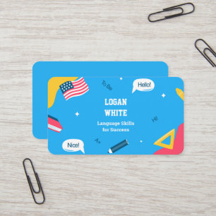 Carte De Visite Enseignant anglais instructeur ESL