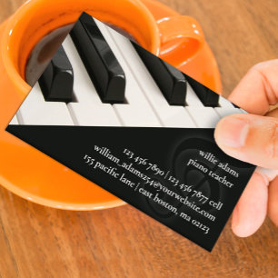Carte de visite enseignant de piano