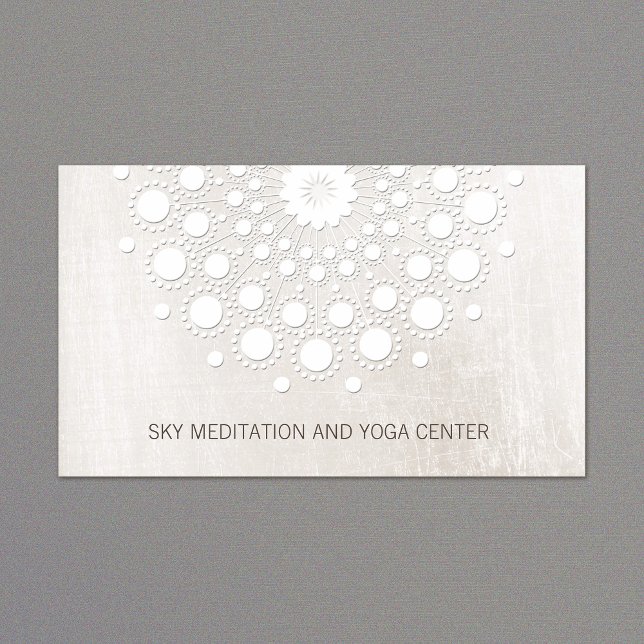 Carte De Visite Enseignant de Yoga et de Méditation de Lotus Manda (Créateur téléchargé)