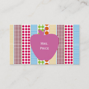 Carte De Visite Enseignant des crottes de saumon rose