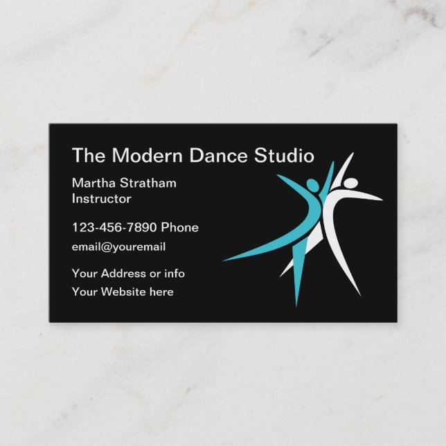 Carte De Visite Enseignant des leçons Dance Studio (Devant)