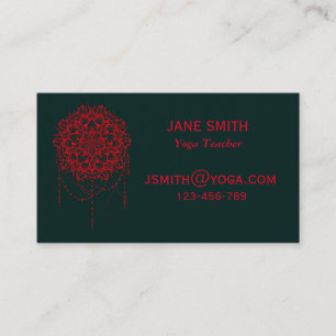 Carte De Visite Enseignant du yoga, professeur de yoga et formateu