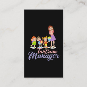 Carte De Visite Enseignant en garderie Tantrum Manager