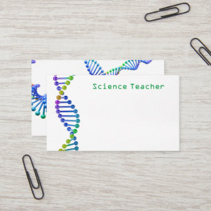 Carte De Visite enseignant en science de l'ADN en 3D double hélice