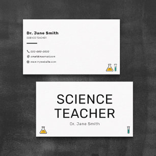 Carte De Visite Enseignant en sciences simples