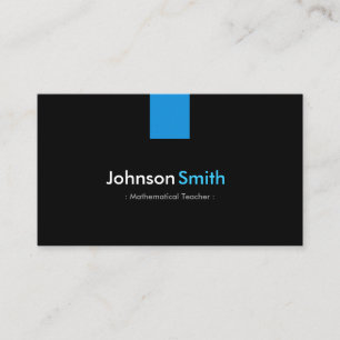 Carte De Visite Enseignant Mathématique Moderne Aqua Bleu