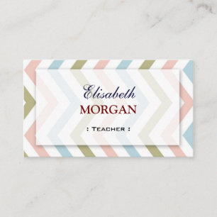 Carte De Visite Enseignant - Natural Graceful Chevron