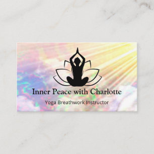 Carte De Visite Enseignant Yoga Lotus Reiki Coach Vie