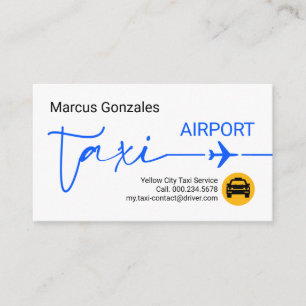Carte De Visite Enseigne d'avion de taxi bleu spéciale