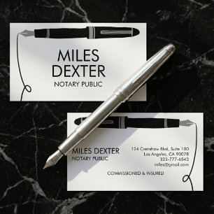 Carte De Visite Enseigne de logo de stylo plume professionnel Nota