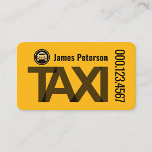 Carte De Visite Enseigne Silhouette TAXI Conduite