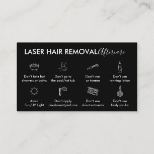 Carte De Visite Enseignement de l'enlèvement des cheveux au laser 