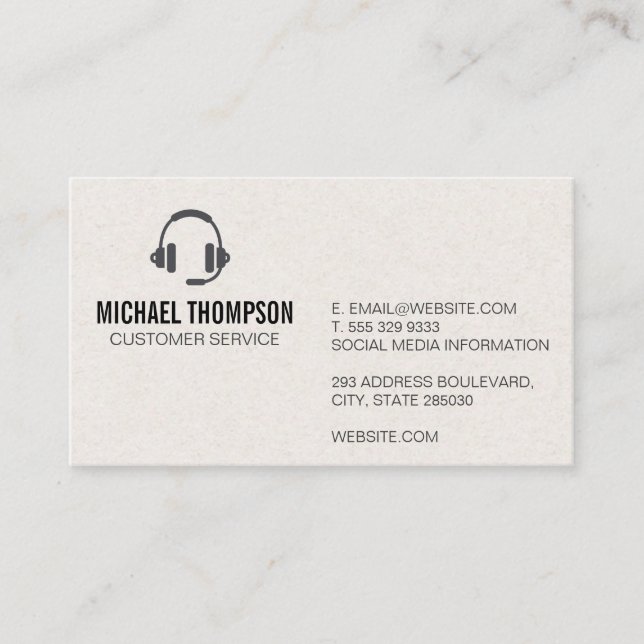 Carte De Visite Ensemble d'têtes du support client | Entreprise (Devant)