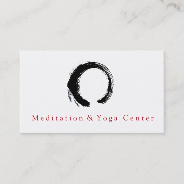 Carte De Visite Enso Yoga instructeur et entraîneur de vie Zen Cir (Devant)