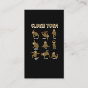 Carte De Visite Entraînement amusant de yoga Sloth Stretch Lazy Y