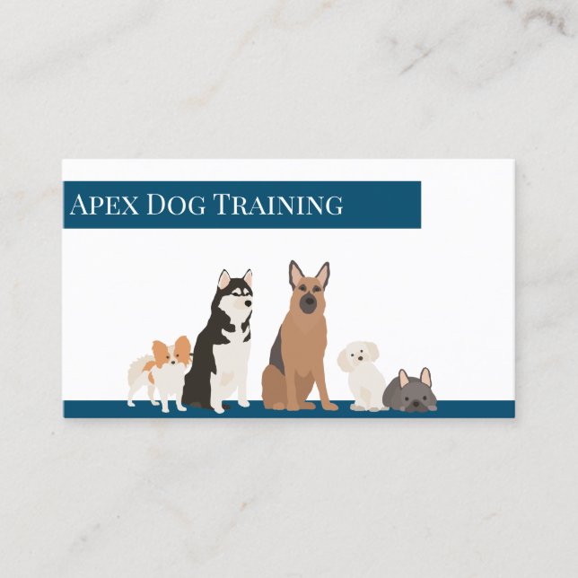 Carte De Visite Entraînement de chien Services pour animaux de com (Devant)