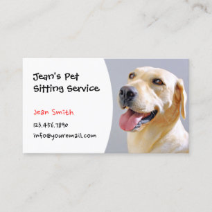 Carte De Visite Entraînement professionnel pour chien assis